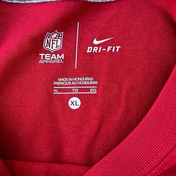 Nike men’s size XL, FALCONS T-shirt, red, DRI-FIT crewneck. - Picture 2 of 4